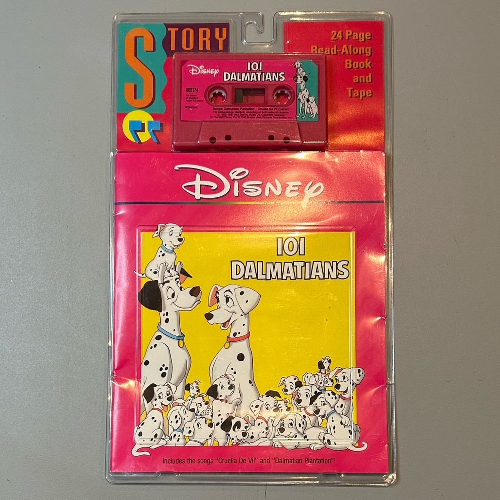 101 Dalmatians | Disney Story 24-Page Read Along Book & Tape (NEW & SEALED)